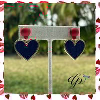 Image 1 of Heart ♥️ stud earrings