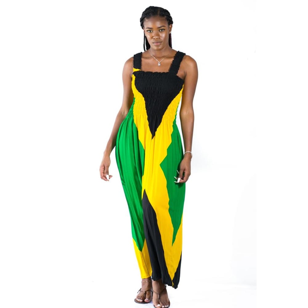 Jamaican Flag maxi  Dress