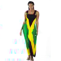 Image 1 of Jamaican Flag maxi  Dress