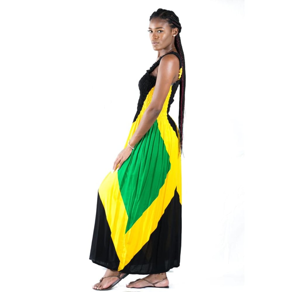 Jamaican Flag maxi  Dress