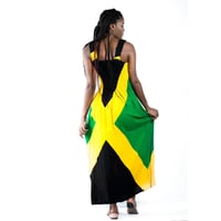 Image 3 of Jamaican Flag maxi  Dress