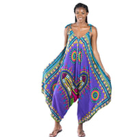 Image 2 of Dashiki Vibe purple jumpsuit 