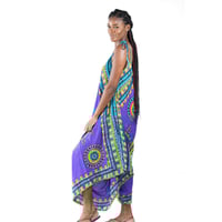 Image 3 of Dashiki Vibe purple jumpsuit 