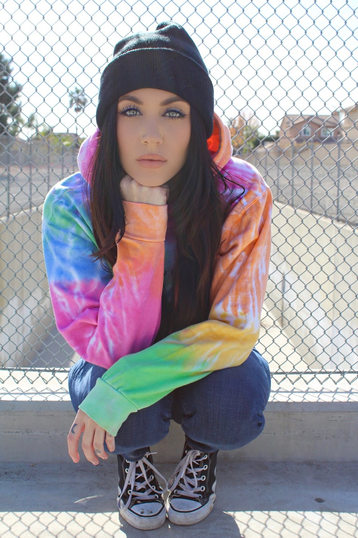 Image of Forever Loving You Tie Dye Hoodie  ( Front & Back Print)