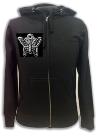 Image 2 of Kayla Vachon Butterfly Black Zip Hoodie