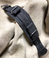 Image 3 of Dark grey distressed canvas Bund watch strap