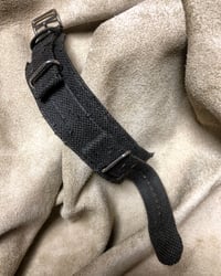 Image 4 of Dark grey distressed canvas Bund watch strap