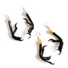 Preserved Natural Magpie Claw Earrings
