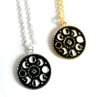 Image 2 of Dainty Moon Phases Pendant