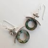 Abalone Hoop + Textured Bar + Cross Earrings