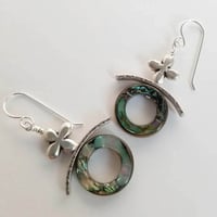Abalone Hoop + Textured Bar + Cross Earrings