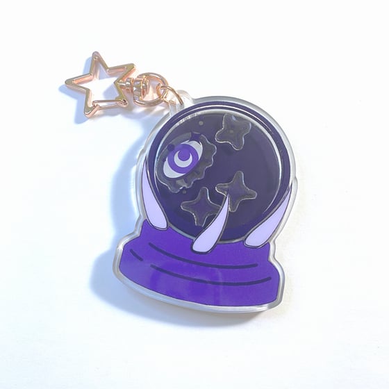 Image of wizard's crystal ball | 2.5" shaker charm