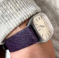 Image 2 of Extra-Thin Purple Pigskin watch strap