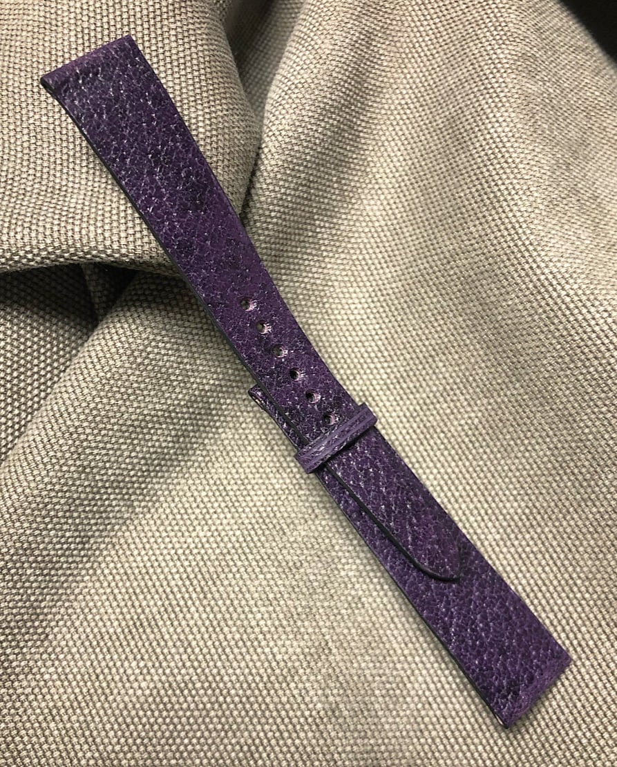 Image of Extra-Thin Purple Pigskin watch strap