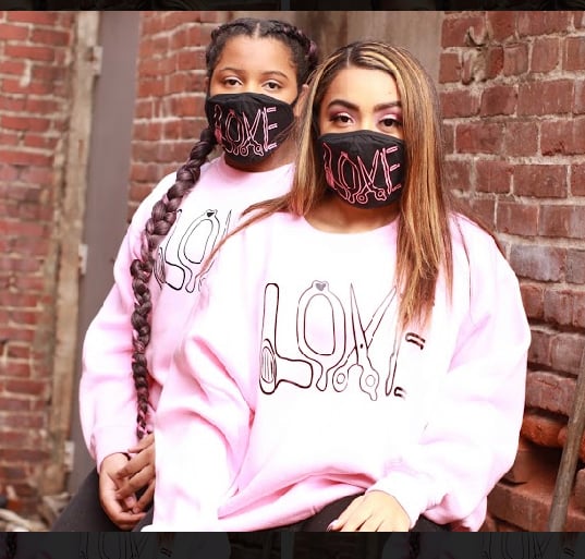 Unisex Pink LOVE Crewneck Sweater
