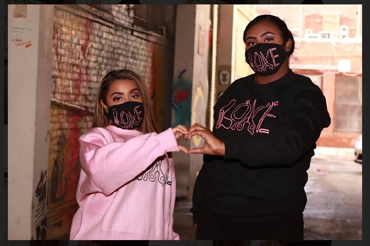 Unisex Pink LOVE Crewneck Sweater