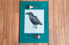 Tenerife Crow linocut print - Cuervo de Tenerife