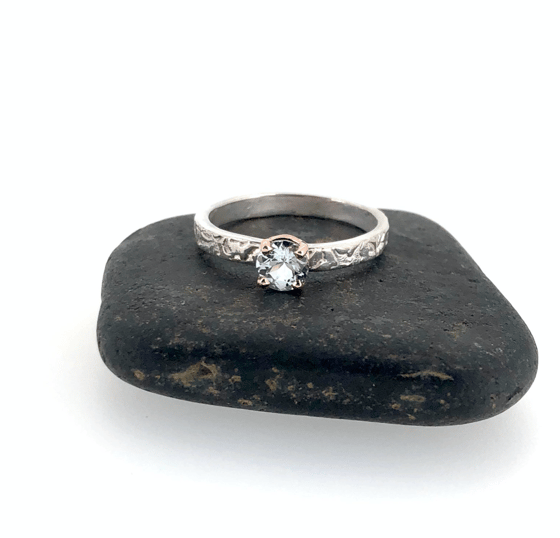 Image of reserved for the fabulous T . aquamarine engagement ring