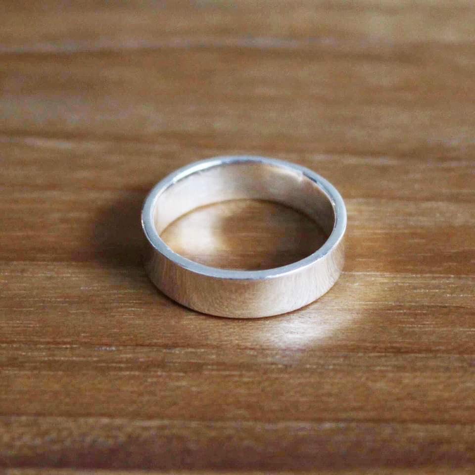 Image of Classic flat band silver ring