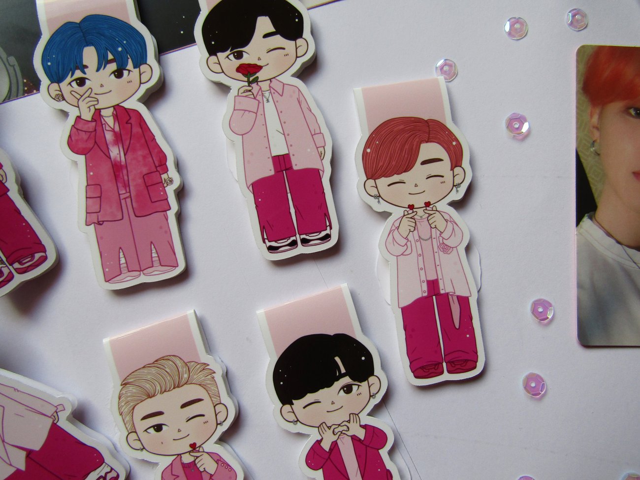 bts bookmarks and print boy with luv littlebeth