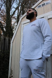 Image 2 of Premium Family Matters Crewneck Sweatsuit - Grey