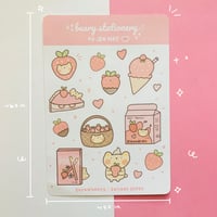 Image 1 of Strawbeary Sticker Sheet