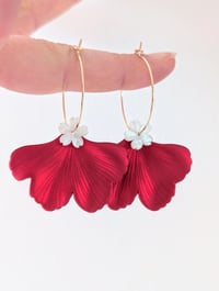 Image 1 of Boucles d'oreilles ginko love 
