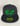 Black Fitted Hat w/ Green 3D Logo