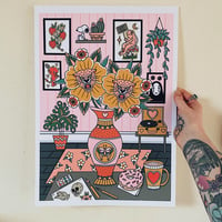 Image 1 of A3 Pink Room Print 🌸🐆