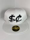 White Fitted Hat w/ Black 3D Logo