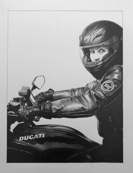 Image of 'Naomi' - Motorcycle Portrait