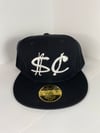 Black Fitted Hat w/ White 3D Logo