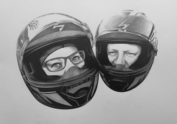 Image of 'Kris and Chris' - Motorcycle Portrait