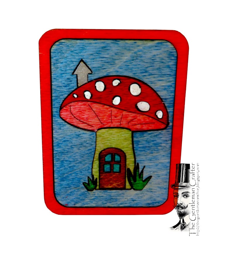 Image of Mini Marquetry Trinket Box Kit- Mushroom House