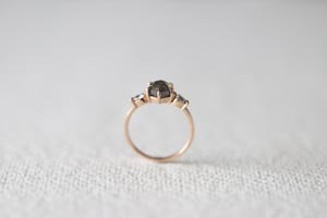 Image of 18ct rose gold 'salt and pepper' diamond ring (IOW164)