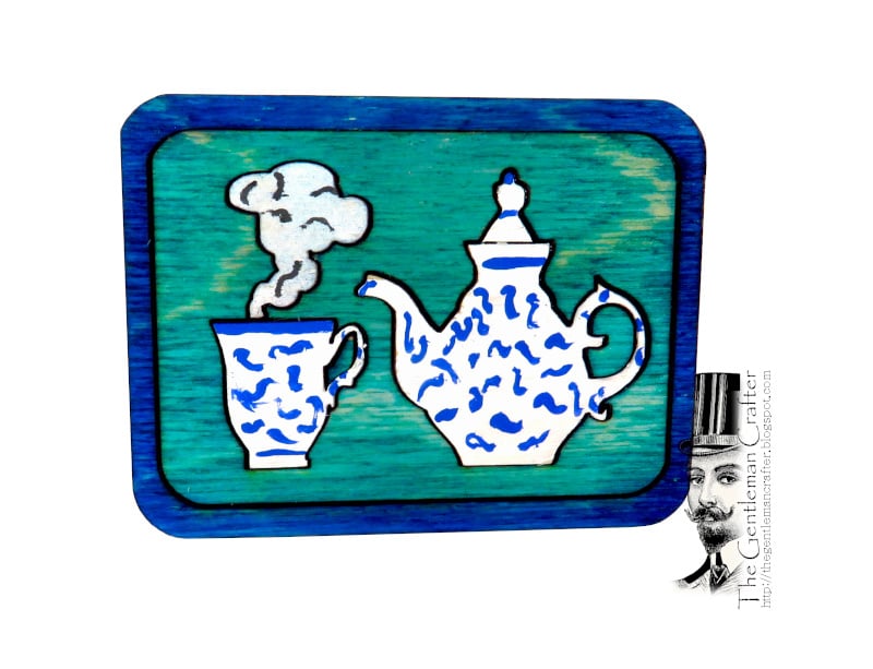 Image of Mini Marquetry Trinket Box Kit- Tea Time