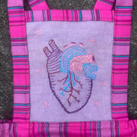 Image 2 of Frida ruffle butt pinafore (pink stripe)