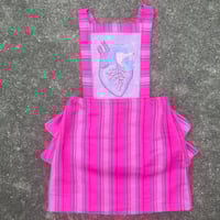 Image 5 of Frida ruffle butt pinafore (pink stripe)