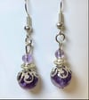 Amethyst Crown Earrings