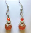 Carnelian Crown Earrings