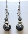 Lava Stone Crown Earrings
