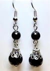 Onyx Crown Earrings