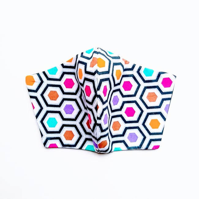 Summer Geo Glow Face Mask | Build your own | Adjustable 