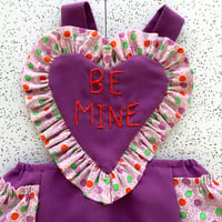 Image 4 of “ Be mine” Candy Heart Romper (purple)