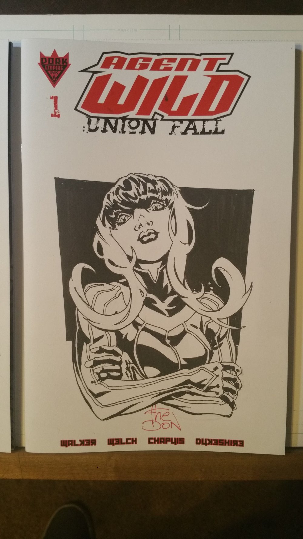 Image of AGENT WILD: Union Fall #1 (of 5) CVR (D) Sketch cvr with B&W Sketch