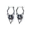 Latrodectus earrings in sterling silver or gold