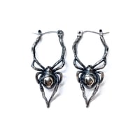 Image 1 of Latrodectus earrings in sterling silver or gold