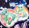 Holographic Rainbow Alien Care Bear