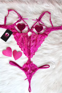 With Love Lace Teddy Bodysuit & Pasties 