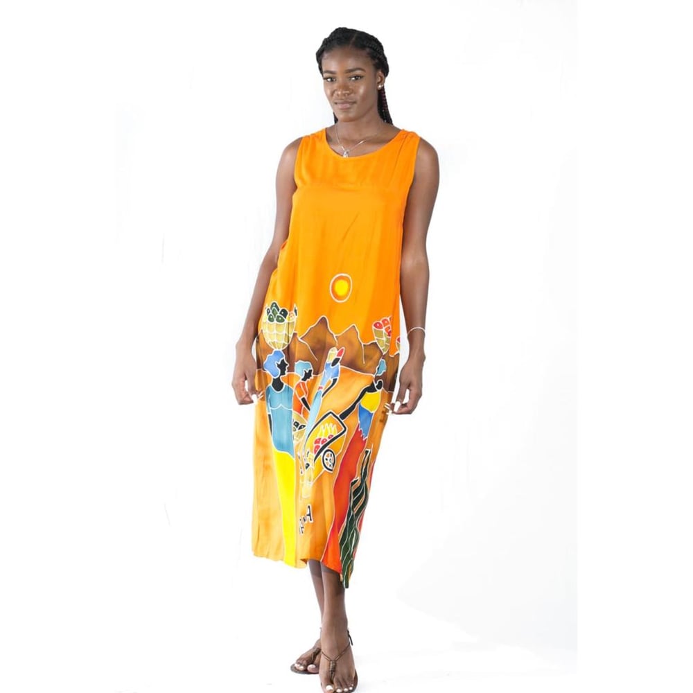 Abstract painting dress